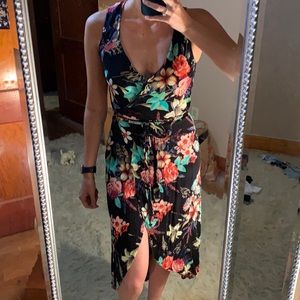 Lulus floral hi-lo wrap dress
